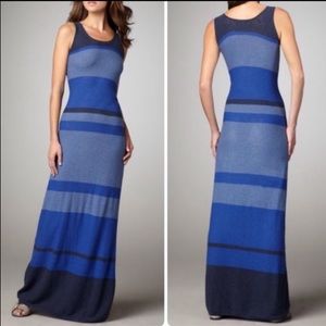 Vince Women's Knit Tank Dress Maxi Dress Blue